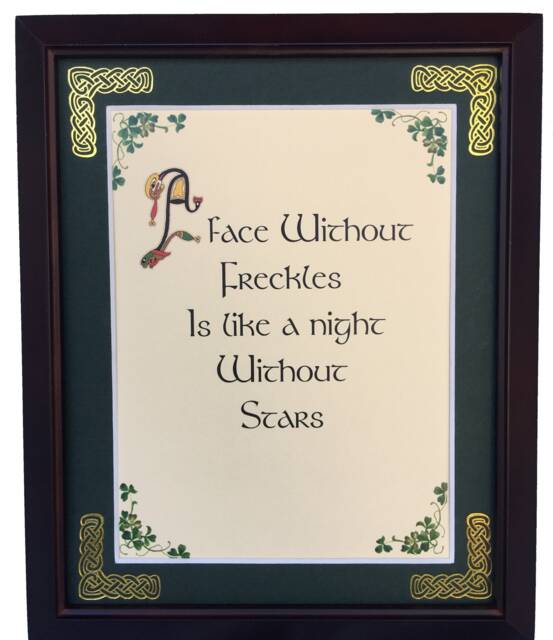 A Face Without Freckles Like Night Stars Personalized Framed Blessing Irish Pride Gift Custom Wall Art - image 1