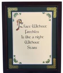 A Face Without Freckles Like Night Stars Personalized Framed Blessing Irish Pride Gift Custom Wall Art - thumbnail 1