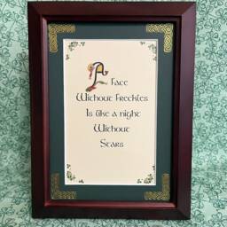 A Face Without Freckles Like Night Stars Personalized Framed Blessing Irish Pride Gift Custom Wall Art - thumbnail 3