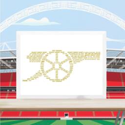 Personalised Gunners Word Art Print - Custom Wall Birthday, Dad Birthday Gifts, Dad, Son, Brother, Godson, Grandson, Arsenal - thumbnail 3