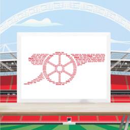 Personalised Gunners Word Art Print - Custom Wall Birthday, Dad Birthday Gifts, Dad, Son, Brother, Godson, Grandson, Arsenal - thumbnail 2