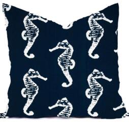 Geometric Outdoor Pillow Cover - Modern Coastal Blue Decor - thumbnail 1