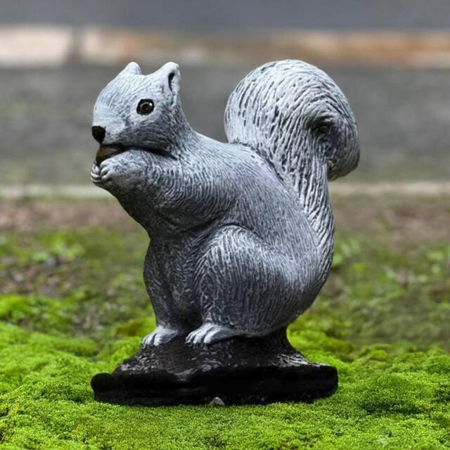 Concrete Squirrel Sculpture Garden Figurine Outdoor Woodland Statue Yard Ornament Animal Decoration Squirrel Lover Gift Art - image 1