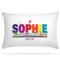 Personalised Dinosaur Kids Pillow Case Customised Gifts Bedroom Accessories For Birthday Decorations, Easter Kids, Cute Room Decor - thumbnail 3