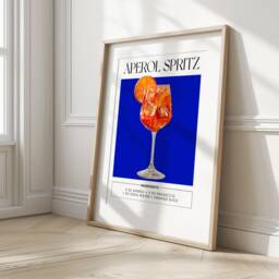 Aperol Spritz Cocktail Print, Kitchen Bar Drink Poster, Home Accessories, Sophisticated Retro Gift For Lover, Wall Art - thumbnail 3