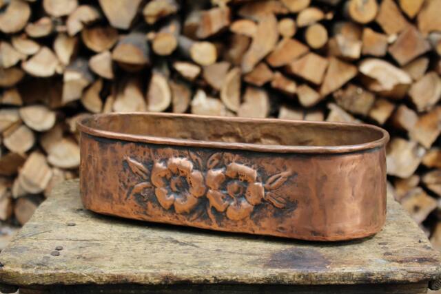 Handmade Oval Copper Planter Indoor & Outdoor Plant Pot Holder For Flowers Plants - image 1