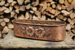 Handmade Oval Copper Planter Indoor & Outdoor Plant Pot Holder For Flowers Plants - thumbnail 1