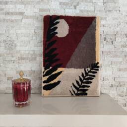 Tufted Wall Art With Wooden Frame Boho