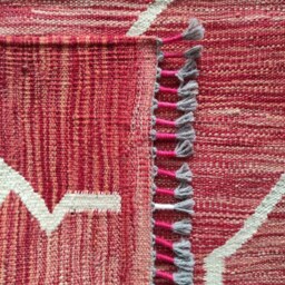Runner Rug Abstract, Handmade Artisan Afghan Turkish Aztec Natural Sheep Wool Flatweave Kilim 199x63 cm - thumbnail 3