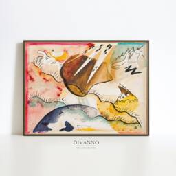 Kandinsky Colorful Abstract Rain Print, Vibrant Rainy Day Landscape, Bauhaus Poster, Modern Wall Art, Geometric Canvas, Home Office Decor - thumbnail 2
