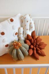 Cactus Pillow Set Succulent, Barrel Cactus, Saguaro - Boho & Southwest Nursery Decor - thumbnail 1