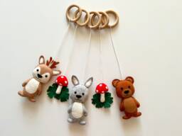 Baby Play Gym, Woodland Gym Toy, Baby Hanging Montessori Toys, Activity Center, Nursery Decor, Shower Gift - thumbnail 1