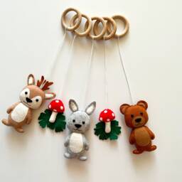Baby Play Gym, Woodland Gym Toy, Baby Hanging Montessori Toys, Activity Center, Nursery Decor, Shower Gift - thumbnail 4