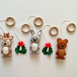 Baby Play Gym, Woodland Gym Toy, Baby Hanging Montessori Toys, Activity Center, Nursery Decor, Shower Gift - thumbnail 3