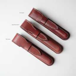 Personalized Leather Pen Case With Flap, Fountain Gift For Him, Vintage Case, Pen Sleeve, Luxury Accessories Men - thumbnail 2