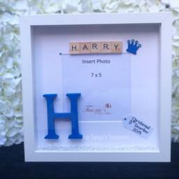 Personalized Christening Photo Frame Custom Name & Date - thumbnail 1