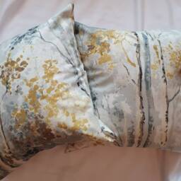 Yellow/ Grey Tree Leaf Cushion Cover/ Pillow Scatter Cushion - thumbnail 2
