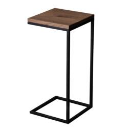 Square Side Table With Black Steel Leg, Small Coffee Make Of Oak, Matching The Modern Living Room - thumbnail 4