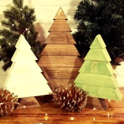 Rustic Wooden Christmas Tree - Chunky Reclaimed Wood Table Decoration - thumbnail 2