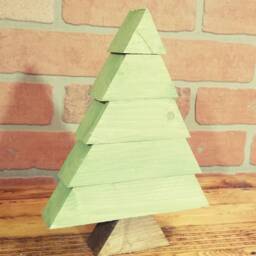 Rustic Wooden Christmas Tree - Chunky Reclaimed Wood Table Decoration - thumbnail 4