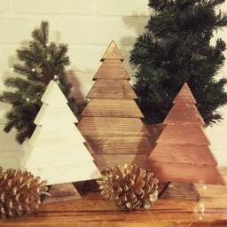 Rustic Wooden Christmas Tree - Chunky Reclaimed Wood Table Decoration - thumbnail 3