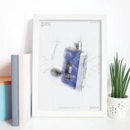Walkman Blueprint Poster - Retro 80S Cassette Player Sketch Art Print - thumbnail 3