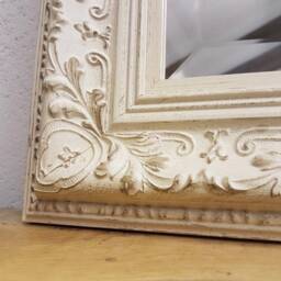 Handmade Wall Mirror Handcrafted Mirror Ornate Cream Floral Shabby Chic Gothic Solid Wood - thumbnail 3