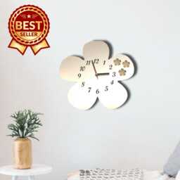 Flower Acrylic Clock - Many Colours Available - Bespoke Shapes & Sizes Made - thumbnail 1