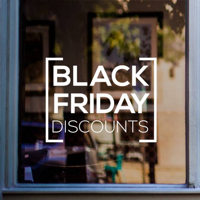 Black Friday Discounts Shop Window Sticker Retail Sale Display Decoration Self Adhesive Decal - image 1
