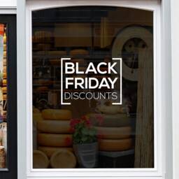 Black Friday Discounts Shop Window Sticker Retail Sale Display Decoration Self Adhesive Decal - thumbnail 2