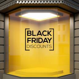 Black Friday Discounts Shop Window Sticker Retail Sale Display Decoration Self Adhesive Decal - thumbnail 3