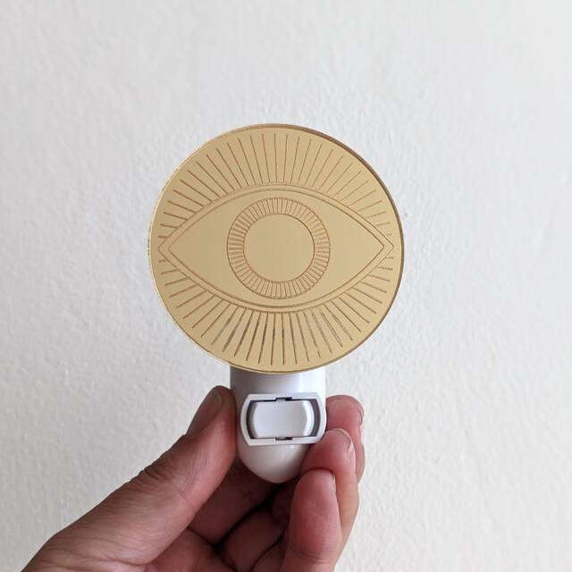 Third Eye Gold Mirrored Acrylic Night Light - image 1