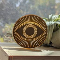 Third Eye Gold Mirrored Acrylic Night Light - thumbnail 2