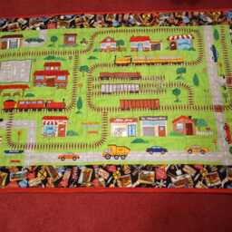 Baby Shower Train Gift Set/Train Play Quilt, Train Doll Quilt & Pillow, Swaddle Blanket Coordinating Newborn Outfit /Baby Set - thumbnail 2
