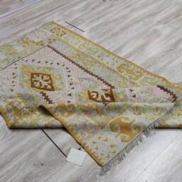 Handmade Turkish Kilim Rug Animal Design, Bohemian Flat Weave - 126x75 cm - thumbnail 3
