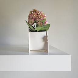Small Pink Flying Pig Planter. Little Piggy Ceramic Vase Perfect For Succulent. Happy Cactus Lovers Gift - thumbnail 4
