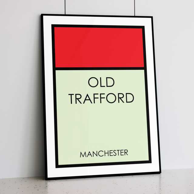 Old Trafford Art Print Manchester United Stadium, Modern Wall Decor - image 1