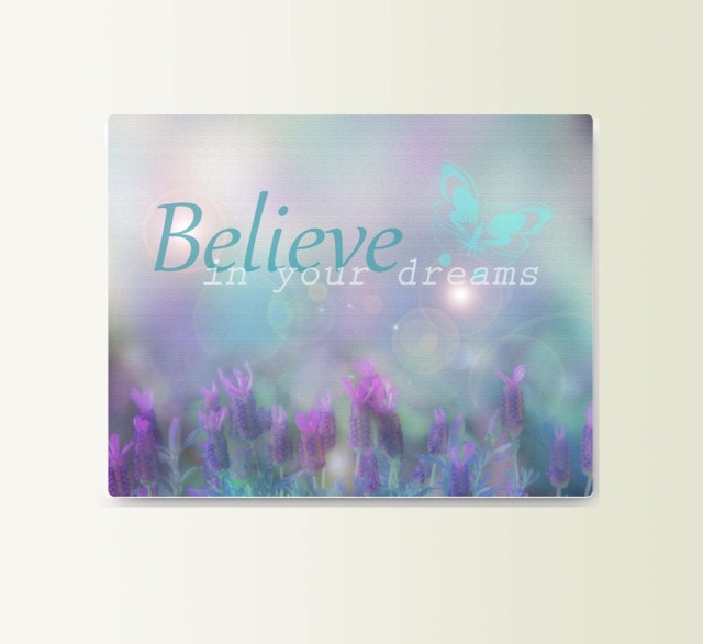 Metal Sign Believe in Your Dreams - Art Typograhy Inspirational Quote Wall Fine Prints, Tin