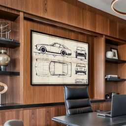 Vintage Ferrari 250 Gt Lusso Art Print - thumbnail 2