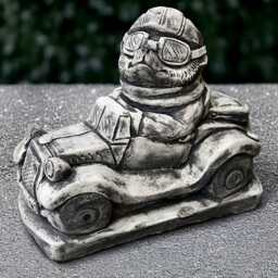 Hedgehog On Car Statue Concrete Hedgehog Decoration Garden Animal Ornament Wildlife Sculpture Cement Figurine Lover Gift - thumbnail 3