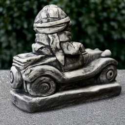 Hedgehog On Car Statue Concrete Hedgehog Decoration Garden Animal Ornament Wildlife Sculpture Cement Figurine Lover Gift - thumbnail 4
