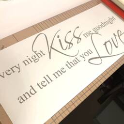 Every Night Kiss Me Goodnight Wall Sticker, Kiss Decal, Bedroom Quotes, Stickers - thumbnail 2
