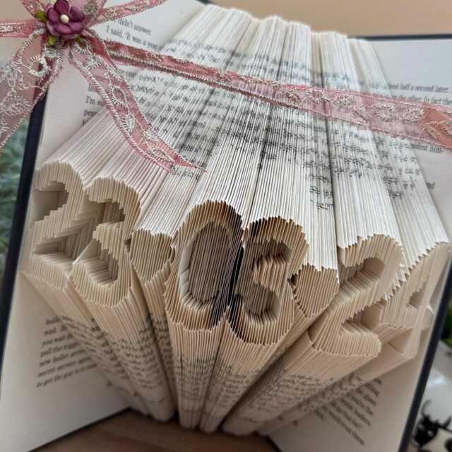 Anniversary Card, Folded Book Art, Gifts For Readers - image 1