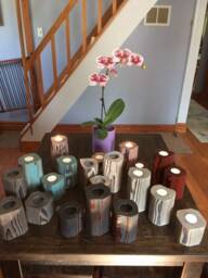 Wood Candle Holders - thumbnail 1