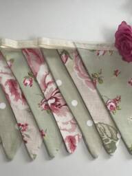 New...shabby Chic Green Bunting - thumbnail 1