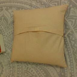 Floral Kantha Pillow Cover Indian Cotton Cushion, 24x24 - thumbnail 4