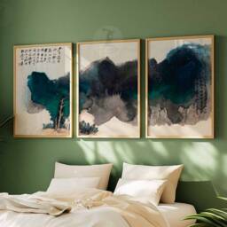 Chinese Set Of 3 Posters, Chang Dai-Chien, Japanese Art Print, Oriental Poster Sets, Asian Decor, Gallery Wall, Gift Idea, A1/A2/A3/A4 - thumbnail 3