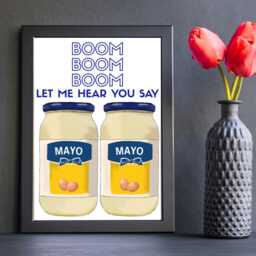 Song Lyric Poster, Mayonaise, Poster Print For Kitchen, Quirky Decor Wall Art - thumbnail 4