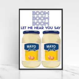 Song Lyric Poster, Mayonaise, Poster Print For Kitchen, Quirky Decor Wall Art - thumbnail 1