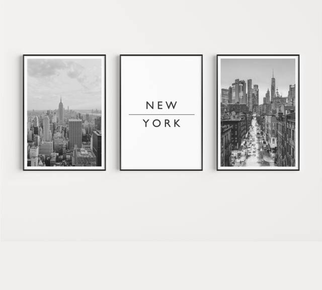 New York City Print Set Black & White Travel Photography, Set Of 3 - image 1